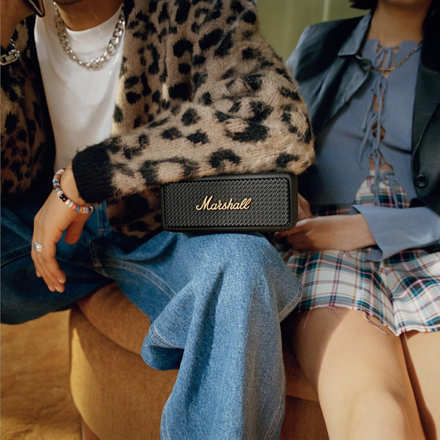 Marshall Emberton II Portable Bluetooth Speaker, 20W, Waterproof, Black Gold