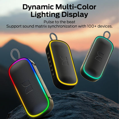 Φορητό Ηχείο Bluetooth Monster S150 Plus, 40W, TWS, RGB, Αδιάβροχο, Μαύρο