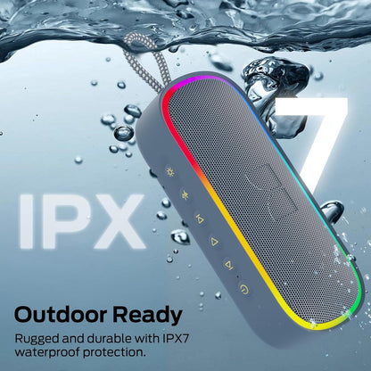 Φορητό Ηχείο Bluetooth Monster S150 Plus, 40W, TWS, RGB, Αδιάβροχο, Ανοιχτό Κρεμ