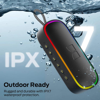 Φορητό Ηχείο Bluetooth Monster S150 Plus, 40W, TWS, RGB, Αδιάβροχο, Μαύρο