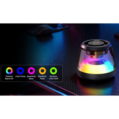 Φορητό Ηχείο Bluetooth Monster Mag Flux, 5W, TWS, RGB, Μαύρο