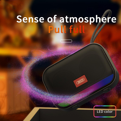 XO Design F66 Portable Bluetooth Speaker, 5W, RGB, Black