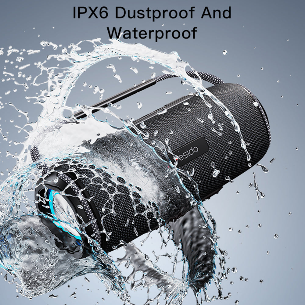 Φορητό Ηχείο Bluetooth Yesido YSW11, 40W, RGB, Αδιάβροχο, Μαύρο