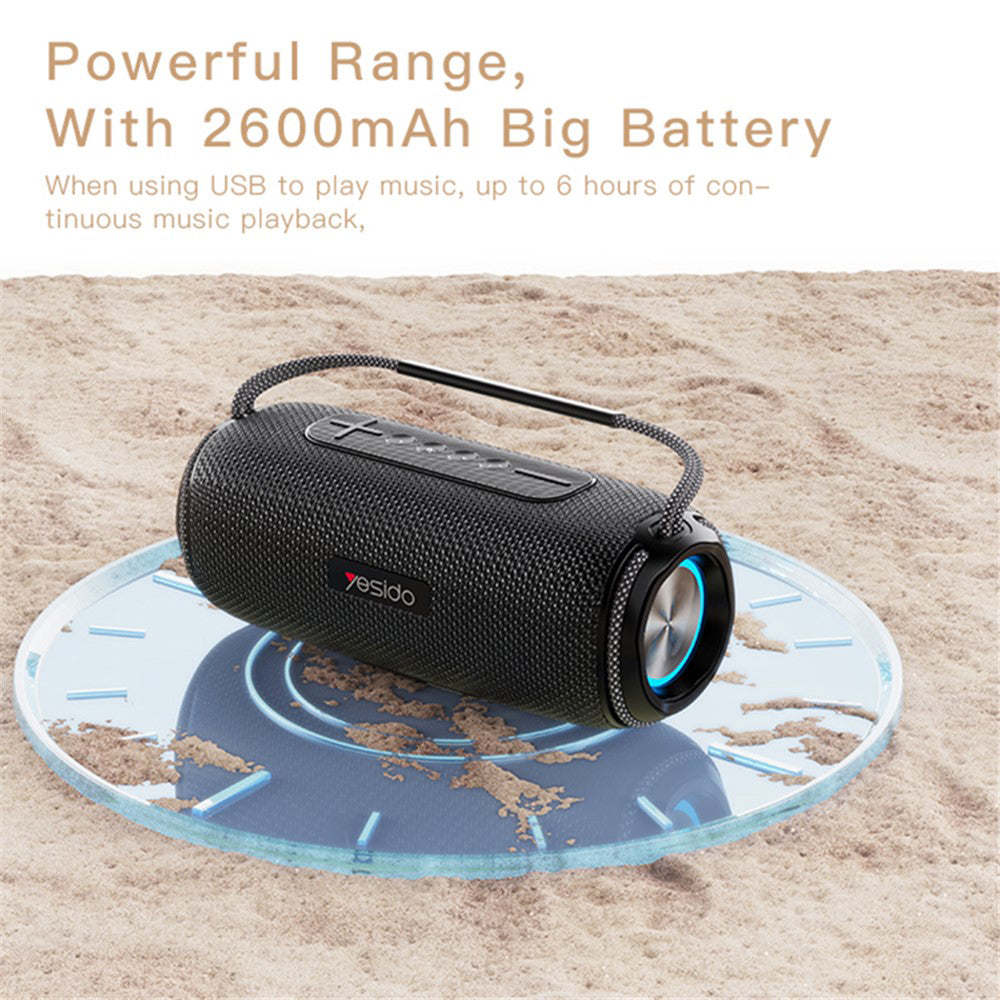 Φορητό Ηχείο Bluetooth Yesido YSW11, 40W, RGB, Αδιάβροχο, Μαύρο
