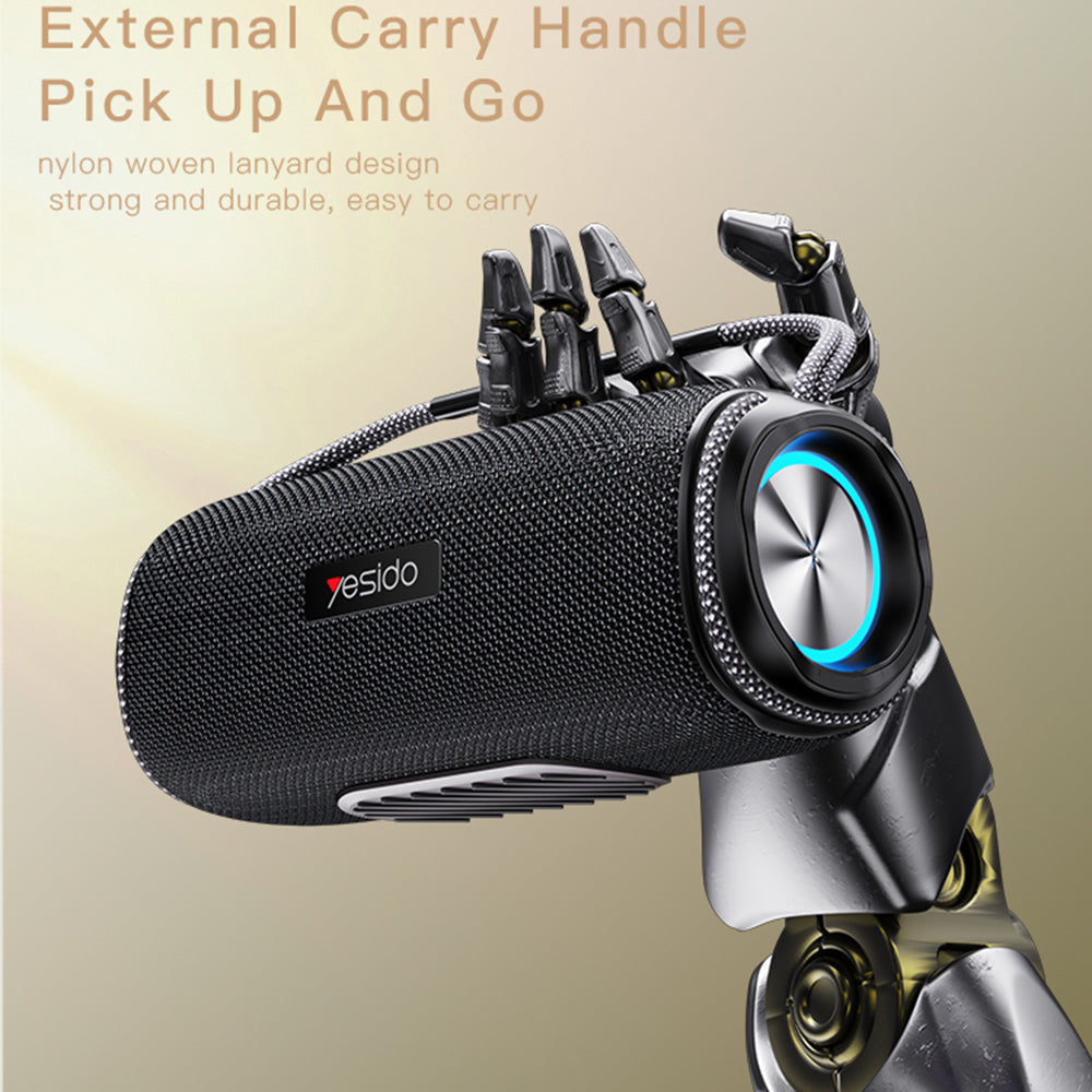 Φορητό Ηχείο Bluetooth Yesido YSW11, 40W, RGB, Αδιάβροχο, Μαύρο