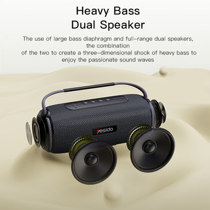 Φορητό Ηχείο Bluetooth Yesido YSW11, 40W, RGB, Αδιάβροχο, Μαύρο
