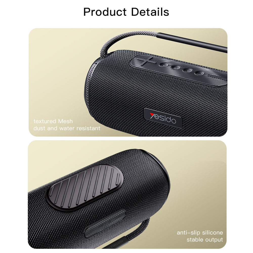 Φορητό Ηχείο Bluetooth Yesido YSW11, 40W, RGB, Αδιάβροχο, Μαύρο