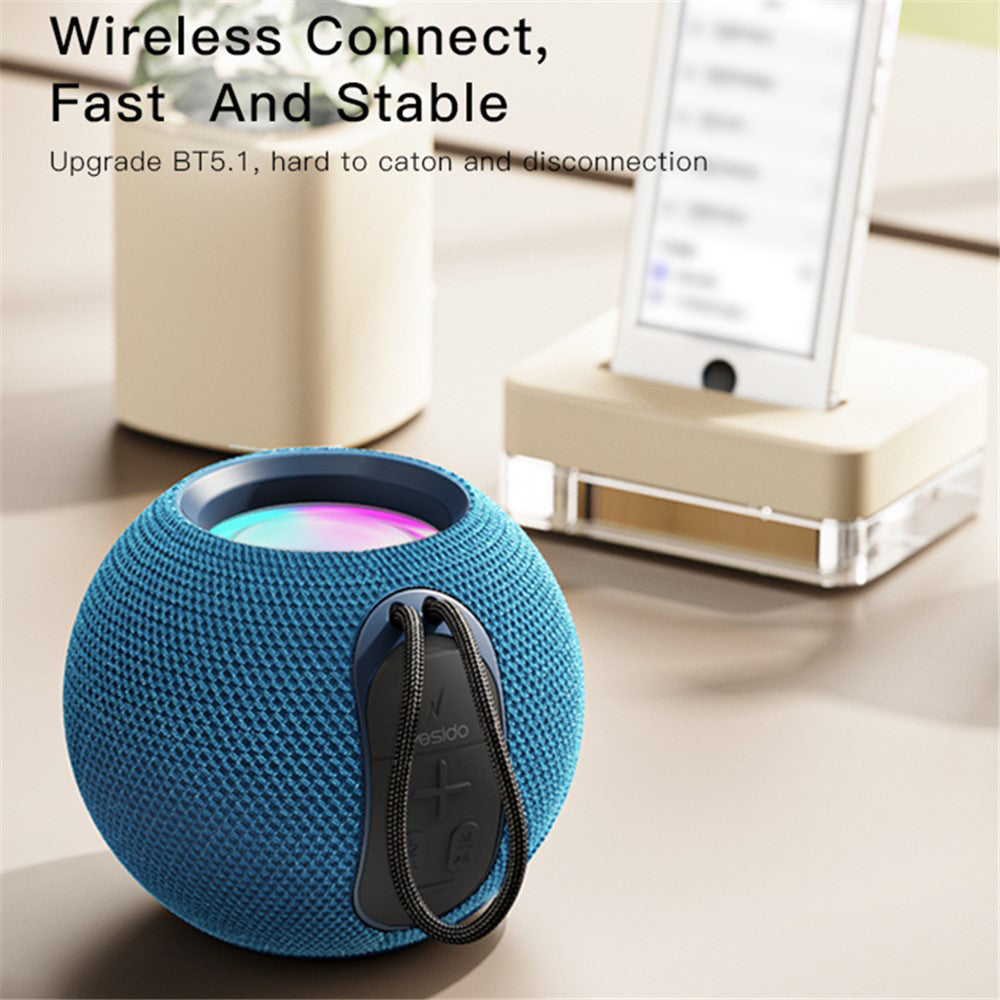Φορητό Ηχείο Bluetooth Yesido YSW13, 5W, RGB, Μπλε