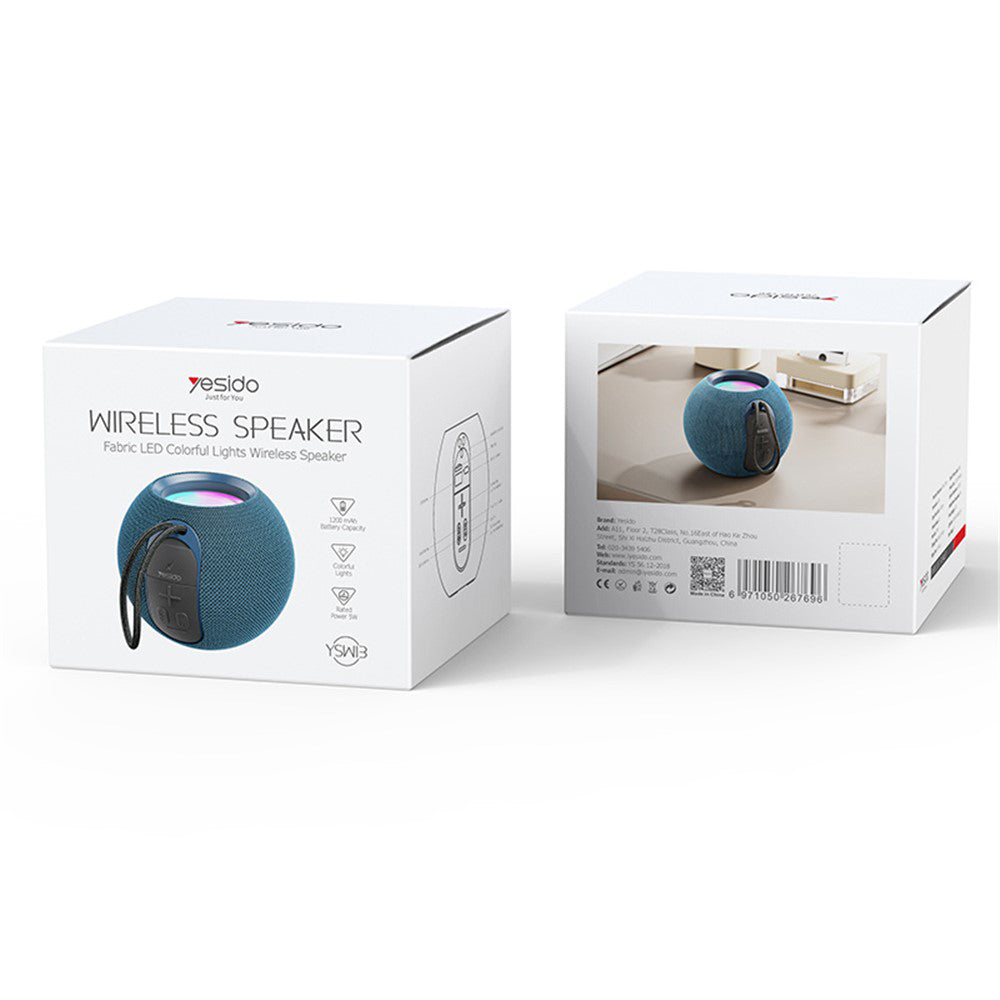 Φορητό Ηχείο Bluetooth Yesido YSW13, 5W, RGB, Μπλε