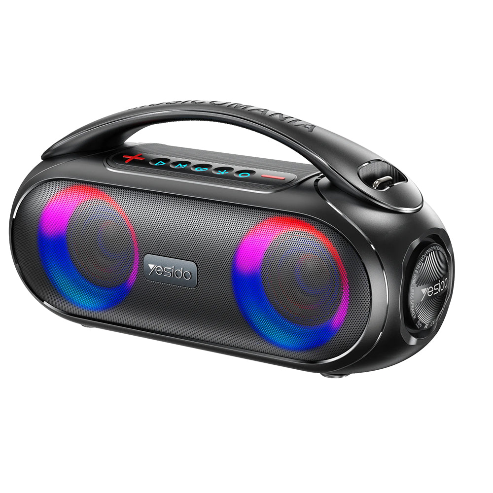 Φορητό Ηχείο Bluetooth Yesido YSW19, 40W, RGB, Αδιάβροχο, Μαύρο