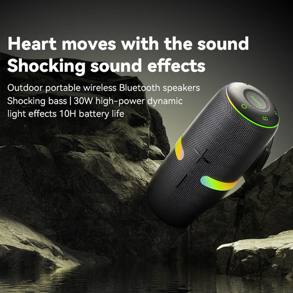 Φορητό Ηχείο Bluetooth Yesido YSW22, 30W, RGB, Αδιάβροχο, Μαύρο