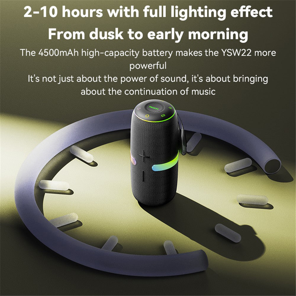Φορητό Ηχείο Bluetooth Yesido YSW22, 30W, RGB, Αδιάβροχο, Μαύρο