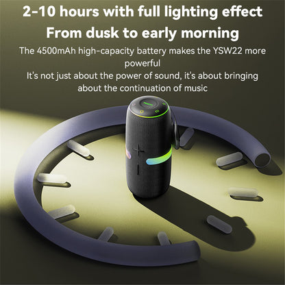 Φορητό Ηχείο Bluetooth Yesido YSW22, 30W, RGB, Αδιάβροχο, Μαύρο
