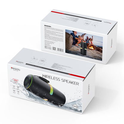 Φορητό Ηχείο Bluetooth Yesido YSW22, 30W, RGB, Αδιάβροχο, Μαύρο