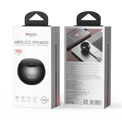 Ηχείο Bluetooth Yesido YSW33, 3W, Μαύρο