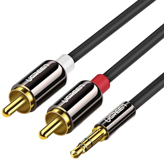 Καλώδιο Ήχου 3.5mm - 2 x RCA UGREEN AV116, 5m, Μαύρο