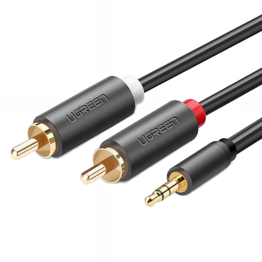 Καλώδιο Ήχου 3.5mm - 2 x RCA UGREEN AV102, 1.5m, Γκρι