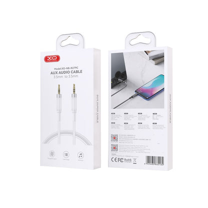 Καλώδιο Ήχου 3.5mm - 3.5mm XO Design NB-R279C, 1m, Λευκό