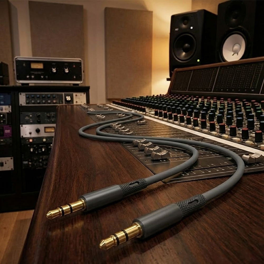 Καλώδιο Ήχου 3.5mm - 3.5mm Techsuit AC3 SoundFlex, 1m, Γκρι