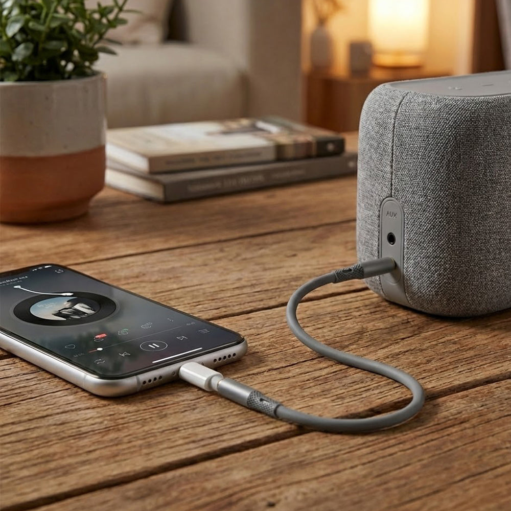 Καλώδιο Ήχου 3.5mm - 3.5mm Techsuit AC3 SoundFlex, 1m, Γκρι