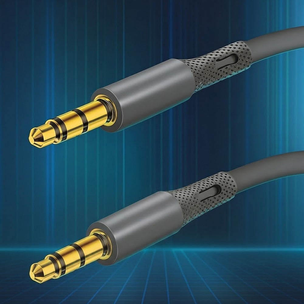 Καλώδιο Ήχου 3.5mm - 3.5mm Techsuit AC3 SoundFlex, 1m, Γκρι