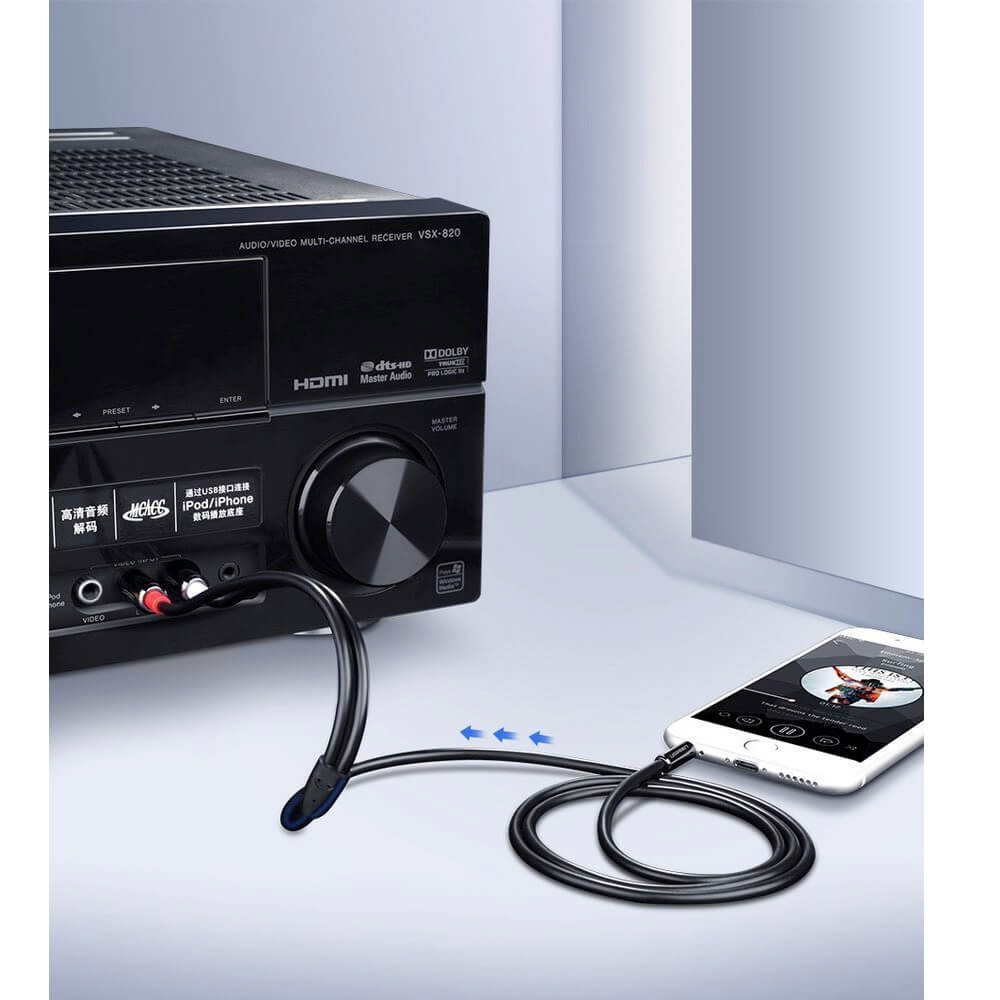 Καλώδιο Ήχου 3.5mm - 2 x RCA UGREEN AV116, 5m, Μαύρο