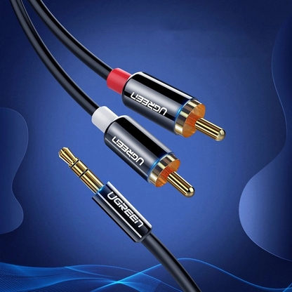 Καλώδιο Ήχου 3.5mm - 2 x RCA UGREEN AV116, 1m, Μαύρο