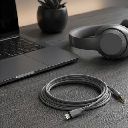 Καλώδιο Ήχου Lightning - 3.5mm Techsuit AC5 SoundFlex, 1m, Γκρι