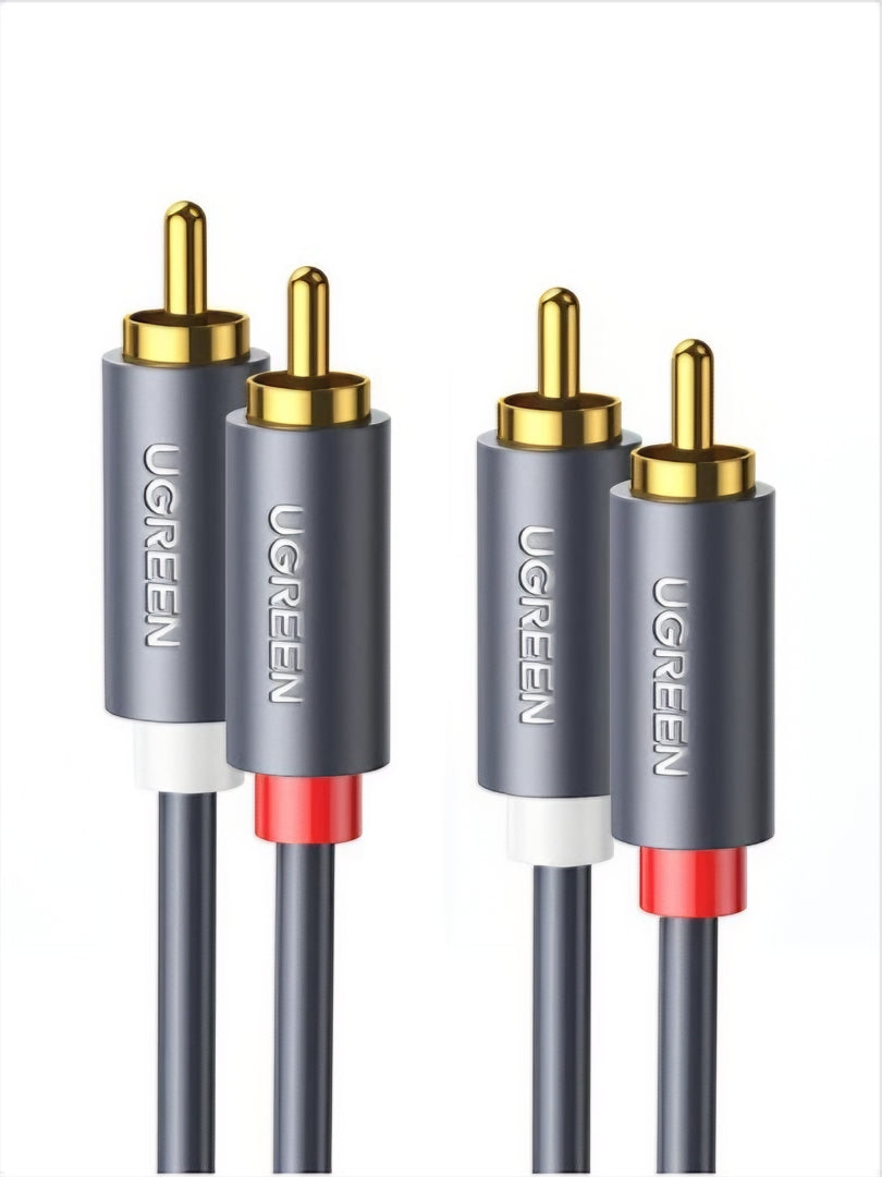 Καλώδιο Ήχου UGREEN AV104, 2 x RCA - 2 x RCA, 3m, Μαύρο