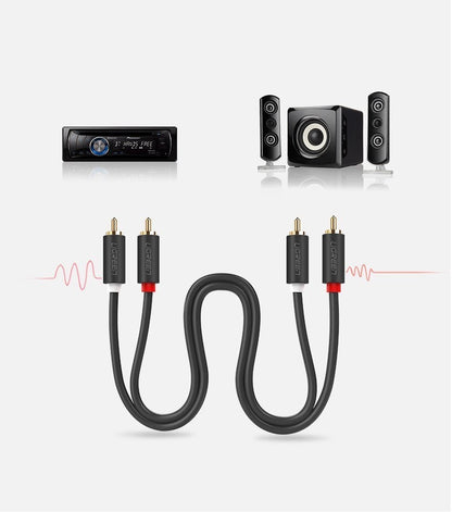 Καλώδιο Ήχου UGREEN AV104, 2 x RCA - 2 x RCA, 2m, Μαύρο