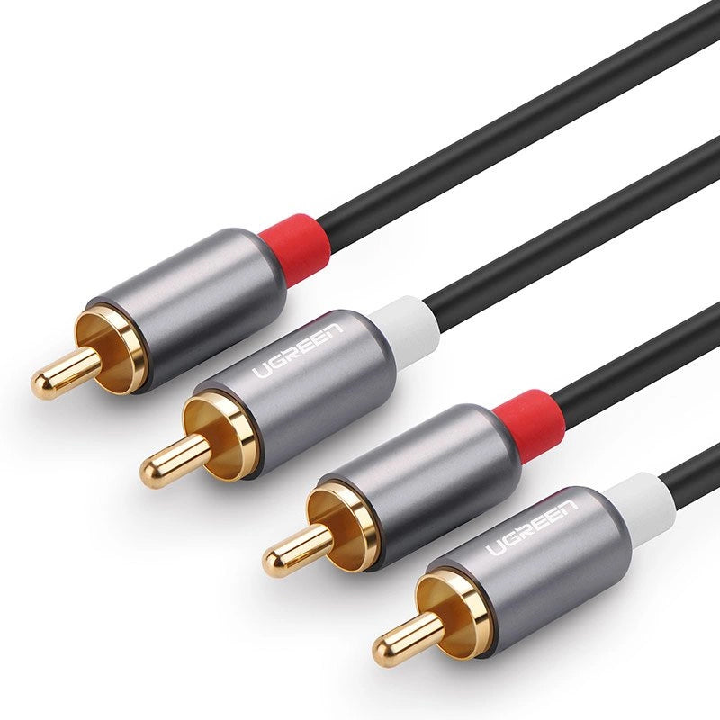 Καλώδιο Ήχου UGREEN AV104, 2 x RCA - 2 x RCA, 2m, Μαύρο
