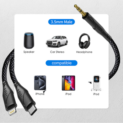 Καλώδιο Ήχου USB-C - 3.5mm Lito LA02, 1m, Μαύρο
