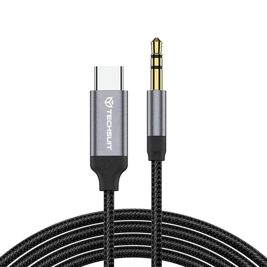 Καλώδιο Ήχου USB-C - 3.5mm Techsuit AC11 FuseXound, 0.5m, Γκρι