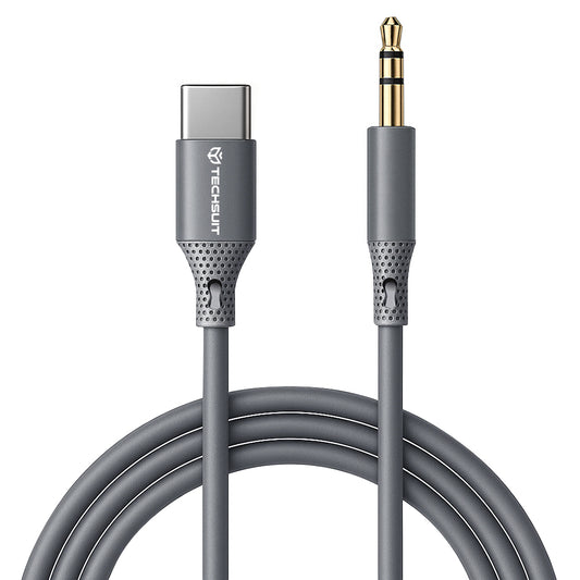 Καλώδιο Ήχου USB-C - 3.5mm Techsuit AC4 SoundFlex, 1m, Γκρι