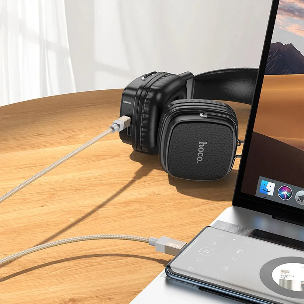 Καλώδιο Ήχου USB-C - 3.5mm HOCO UPA32B, 1m, Μαύρο