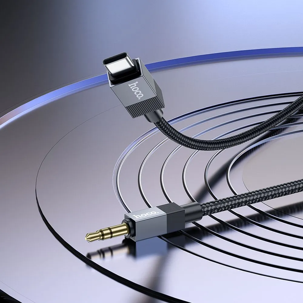 Καλώδιο Ήχου USB-C - 3.5mm HOCO UPA32B, 1m, Μαύρο