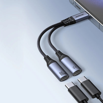 Καλώδιο Ήχου USB-C - 2 x USB-C Joyroom SY-C03, 0.14m, Μαύρο