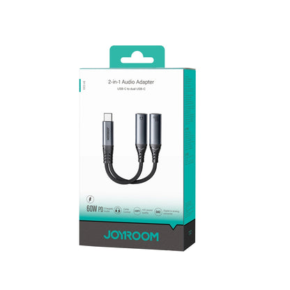 Καλώδιο Ήχου USB-C - 2 x USB-C Joyroom SY-C03, 0.14m, Μαύρο