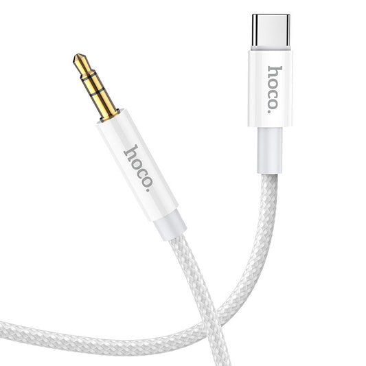 Καλώδιο Ήχου USB-C - 3.5mm HOCO UPA19, 1m, Ασημί