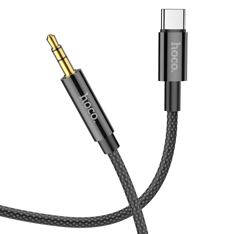 Καλώδιο Ήχου USB-C - 3.5mm HOCO UPA19, 1m, Μαύρο