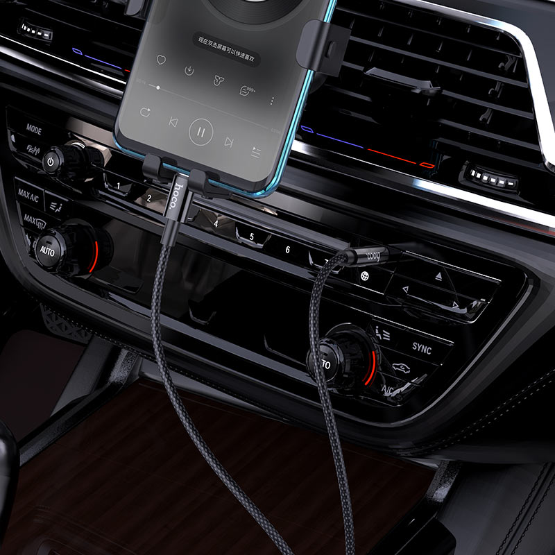 Καλώδιο Ήχου USB-C - 3.5mm HOCO UPA19, 1m, Μαύρο