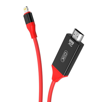 Καλώδιο Ήχου και Βίντεο Lightning - HDMI XO Design GB006, 1.8m, Κόκκινο