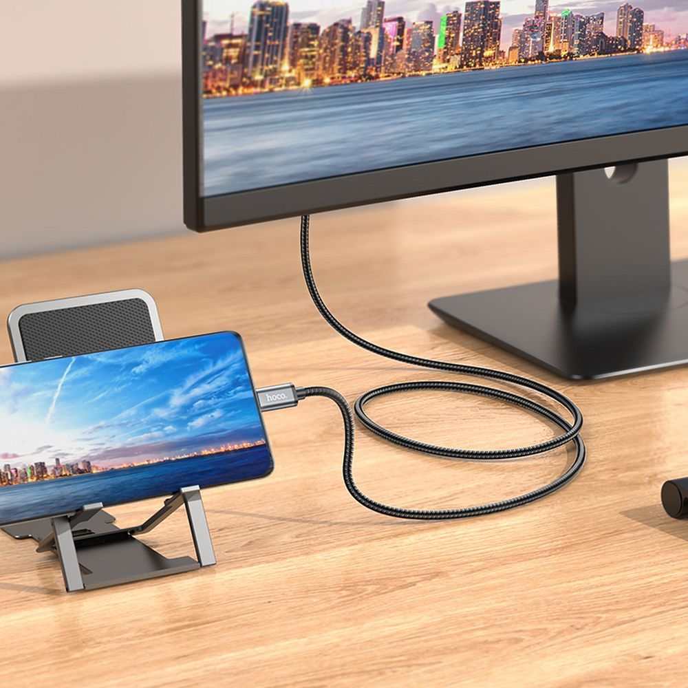 Καλώδιο Ήχου και Βίντεο USB-C - HDMI HOCO UA27, 2m, Γκρι