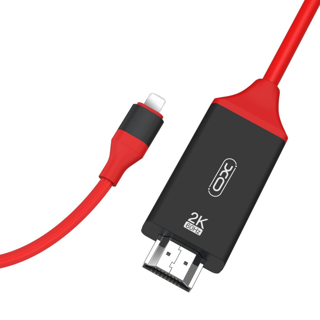 Καλώδιο Ήχου και Βίντεο Lightning - HDMI XO Design GB006, 1.8m, Κόκκινο