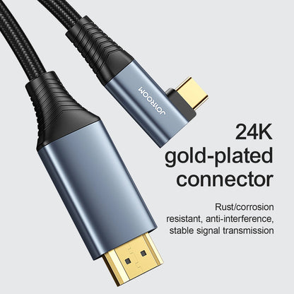 Καλώδιο Ήχου και Βίντεο USB-C - HDMI Joyroom SY-20C1 Angled, 2m, Γκρι