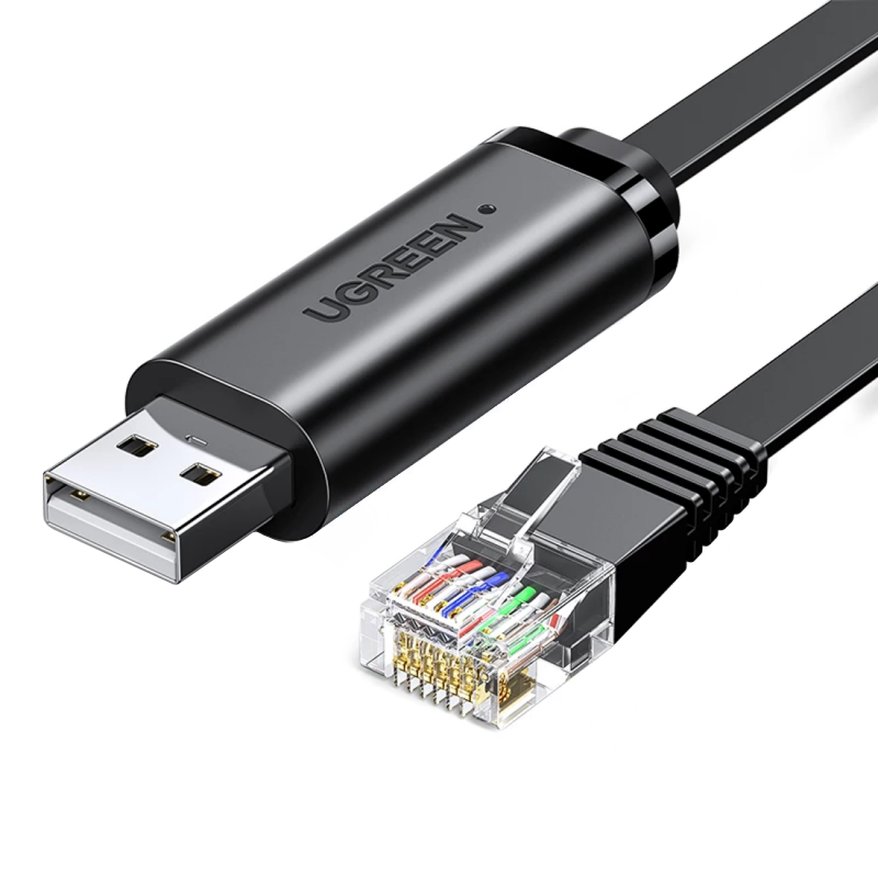Καλώδιο Κονσόλας USB UGREEN CM204, RJ45, 3m, Μαύρο