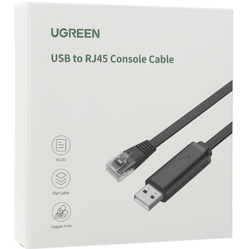 Καλώδιο Κονσόλας USB UGREEN CM204, RJ45, 3m, Μαύρο