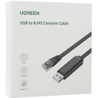 Καλώδιο Κονσόλας USB UGREEN CM204, RJ45, 3m, Μαύρο