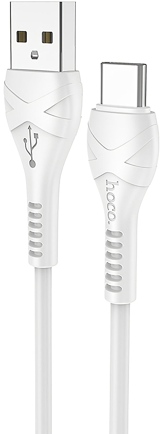 Καλώδιο Δεδομένων και Φόρτισης USB-A - USB-C HOCO X37, 18W, 1m, Λευκό