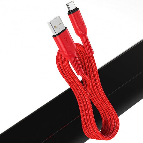 Καλώδιο Δεδομένων και Φόρτισης USB-A - USB-C HOCO X59 Victory, 18W, 1m, Κόκκινο